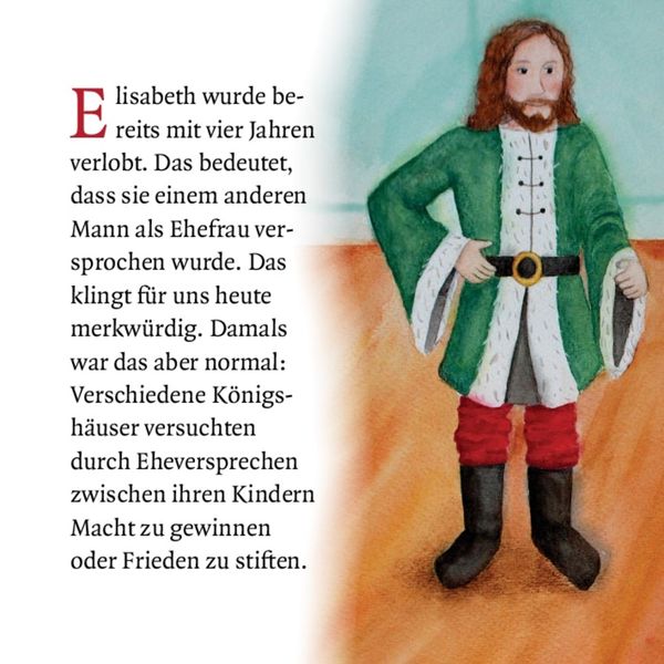 Elisabeth von Thüringen und das Rosenwunder. Mini-Bilderbuch.