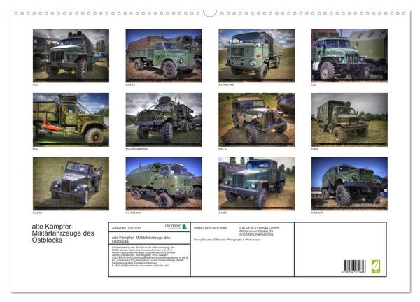 Produktbild: alte K&auml;mpfer- Milit&auml;rfahrzeuge des Ostblocks (Wandkalender 2026 DIN A2 quer), CALVENDO Monatskalender
