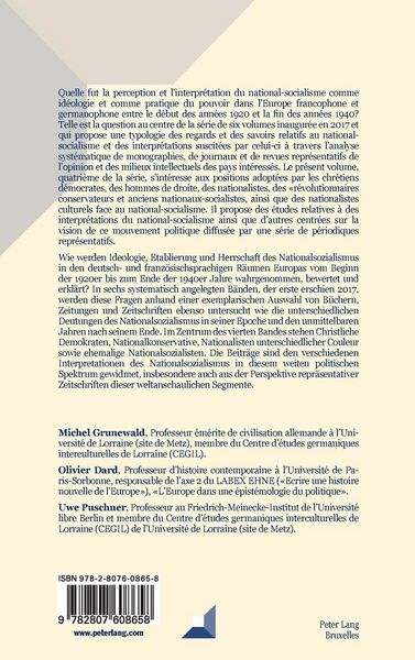 Produktbild: Confrontations au national-socialisme en Europe francophone et germanophone (1919-1949) / Auseinandersetzungen mit dem Nationalsozialismus im deutsch- und franz&ouml;sischsprachigen Europa (1919-1949)