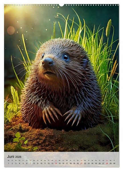 Produktbild: Kleine Wildtiere (hochwertiger Premium Wandkalender 2026 DIN A2 hoch), Kunstdruck in Hochglanz