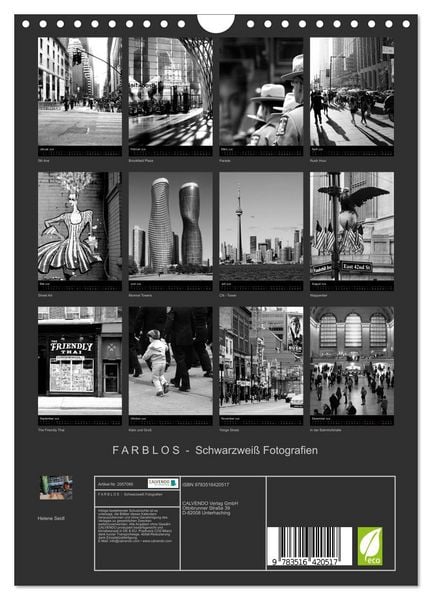 Produktbild: F A R B L O S - Schwarzwei&szlig; Fotografien (Wandkalender 2026 DIN A4 hoch), CALVENDO Monatskalender