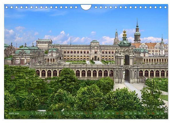 Produktbild: Historisches Dresden um 1900 - Fotos restauriert und koloriert (Wandkalender 2026 DIN A4 quer), CALVENDO Monatskalender