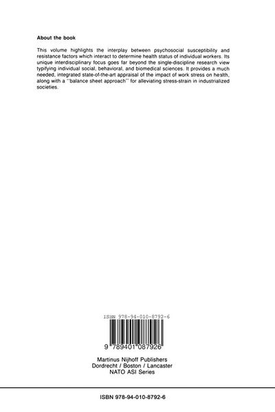 Produktbild: Behavioral Medicine: Work, Stress and Health