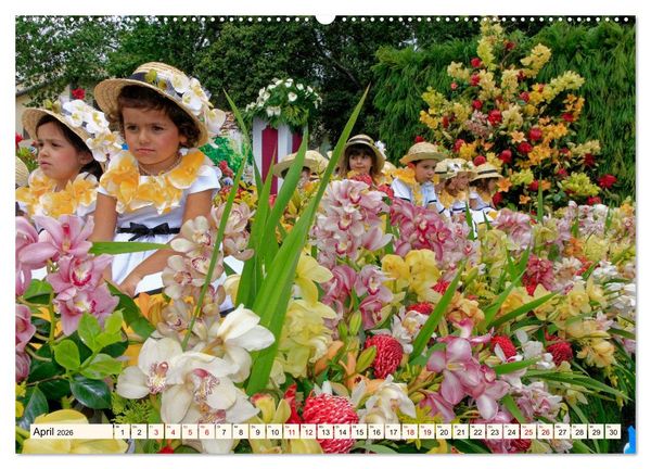 Produktbild: Blumenfest auf Madeira (Wandkalender 2026 DIN A2 quer), CALVENDO Monatskalender
