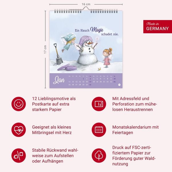 Produktbild: Zauberwesen Postkartenkalender 2027 - Zauberhafte Gr&uuml;&szlig;e f&uuml;r dich