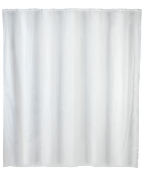 Duschvorhang Uni Weiß 180 x 200 cm, Textil (Polyester), 180 x 200 cm, waschbar