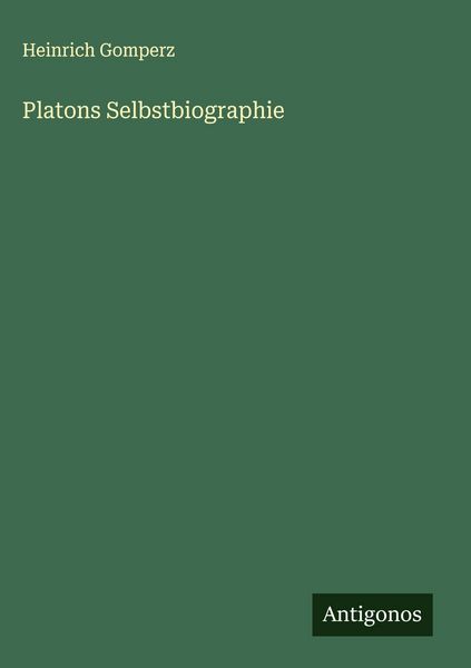 Produktbild: Platons Selbstbiographie