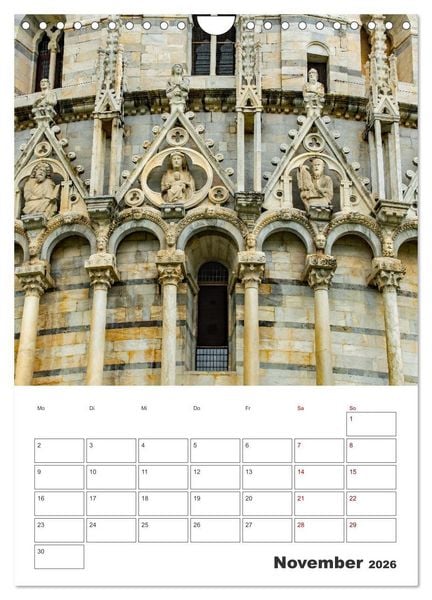 Produktbild: Pisa - Reiseplaner (Wandkalender 2026 DIN A4 hoch), CALVENDO Monatskalender