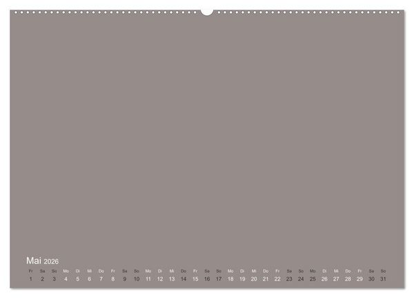 Produktbild: DIY Bastel-Kalender -Erdige Pastell Farben- Zum Selbstgestalten (hochwertiger Premium Wandkalender 2026 DIN A2 quer), Kunstdruck in Hochglanz