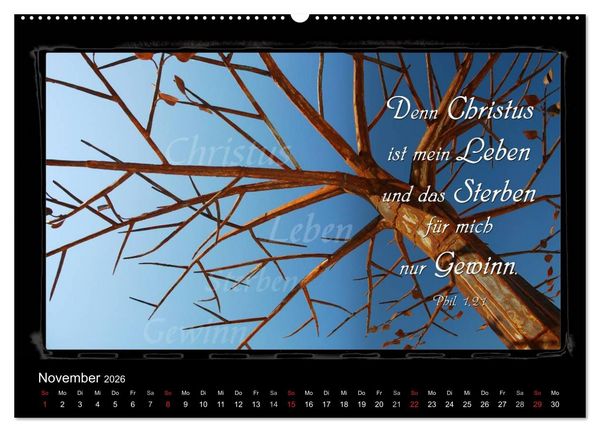 Produktbild: Monat f&uuml;r Monat ein Bibelvers (Wandkalender 2026 DIN A2 quer), CALVENDO Monatskalender