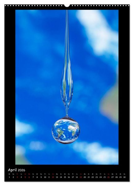 Produktbild: Au&szlig;ergew&ouml;hnliche Kunst - Wasser Tropfenfotografie (Wandkalender 2026 DIN A2 hoch), CALVENDO Monatskalender