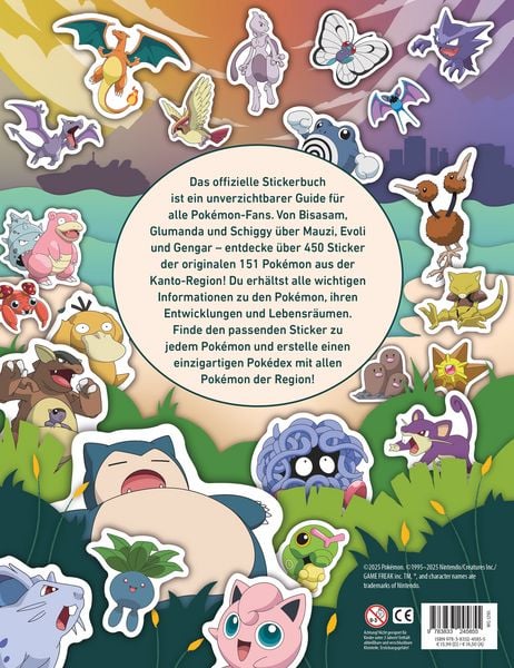 Produktbild: Pok&eacute;mon: Das offizielle Stickerbuch Kanto-Region - Die ersten 151
