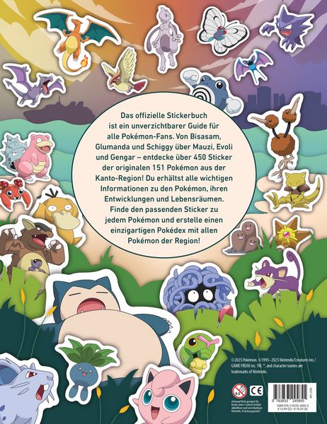 Produktbild: Pok&eacute;mon: Das offizielle Stickerbuch Kanto-Region - Die ersten 151