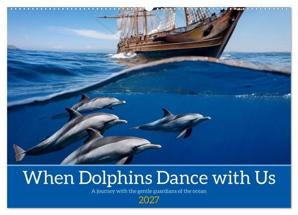 Produktbild: When Dolphins Dance with Us (Wall Calendar 2027 DIN A2 landscape), CALVENDO 12 Month Wall Calendar