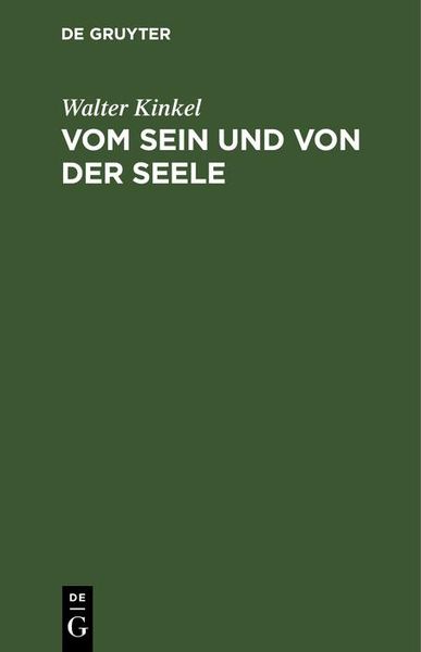 Produktbild: Vom Sein und von der Seele