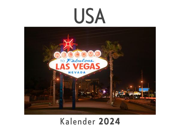 Produktbild: USA (Wandkalender 2024, Kalender DIN A4 quer, Monatskalender im Querformat mit Kalendarium, Das perfekte Geschenk)