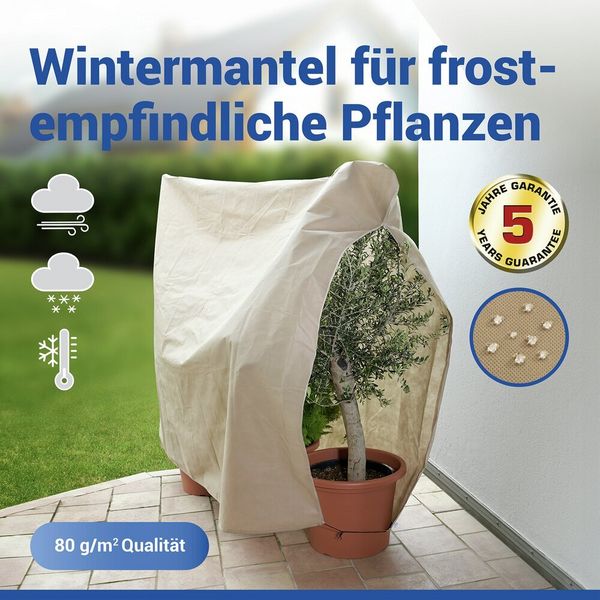 Produktbild: Pflanzenschutz-Vlies 200 x 240 cm, Beige, rei&szlig;festes Wintervlies f&uuml;r Pflanzen