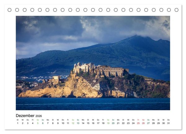 Produktbild: Sehnsuchtsinseln Capri und Ischia (Tischkalender 2026 DIN A5 quer), CALVENDO Monatskalender