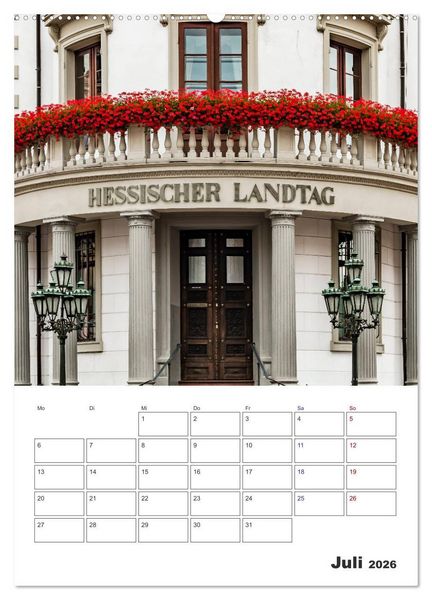 Produktbild: Wiesbaden Terminplaner (Wandkalender 2026 DIN A2 hoch), CALVENDO Monatskalender