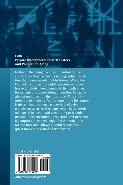 Produktbild: Private Intergenerational Transfers and Population Aging