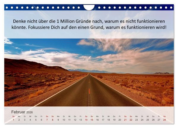 Produktbild: Motivationsspr&uuml;che Erfolgsweg (Wandkalender 2026 DIN A4 quer), CALVENDO Monatskalender