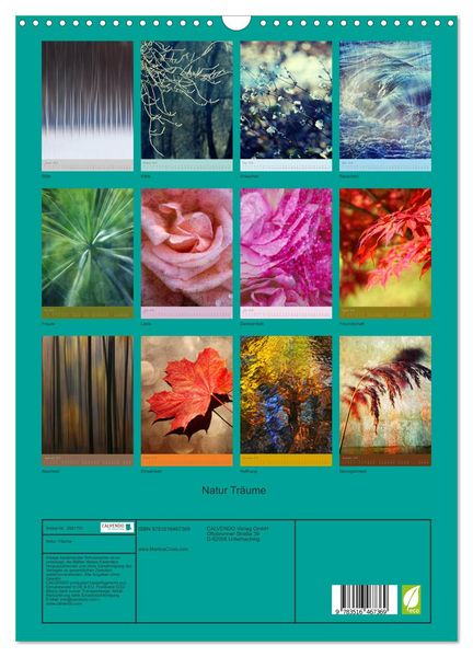 Produktbild: Natur Tr&auml;ume (Wandkalender 2026 DIN A3 hoch), CALVENDO Monatskalender
