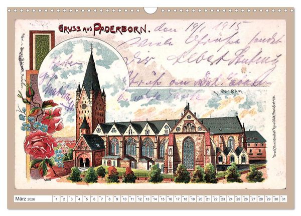 Produktbild: Gru&szlig; aus Paderborn (Wandkalender 2026 DIN A3 quer), CALVENDO Monatskalender