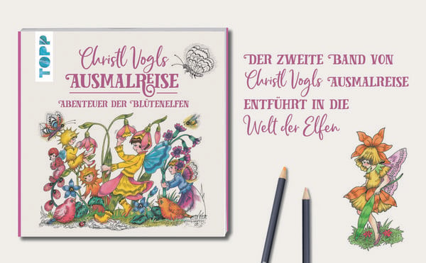 Produktbild: Christl Vogls Ausmalreise - Abenteuer der Bl&uuml;tenelfen