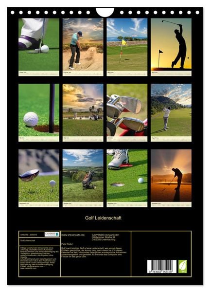 Produktbild: Golf Leidenschaft (Wandkalender 2026 DIN A4 hoch), CALVENDO Monatskalender