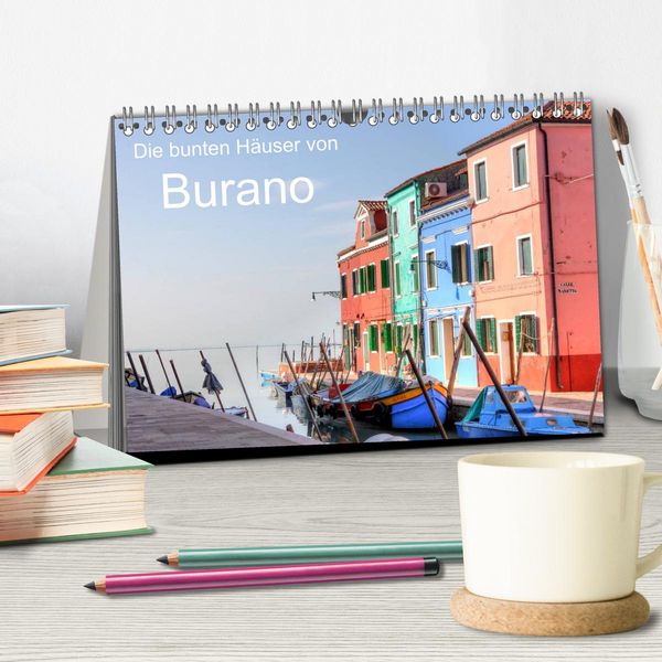 Produktbild: Die bunten H&auml;user von Burano (Tischkalender 2026 DIN A5 quer), CALVENDO Monatskalender