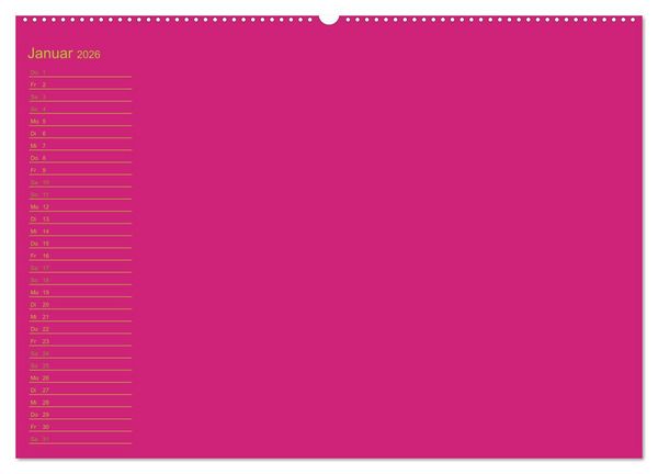 Produktbild: Bastel-Geburtstagskalender pink / Geburtstagskalender (Wandkalender 2026 DIN A2 quer), CALVENDO Monatskalender
