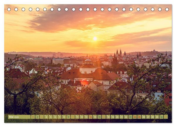 Produktbild: Aussichten auf Prag (Tischkalender 2026 DIN A5 quer), CALVENDO Monatskalender