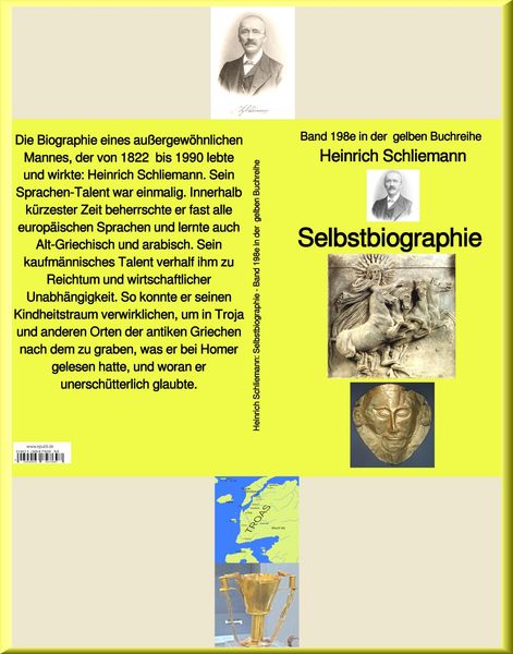 Produktbild: Heinrich Schliemann: Selbstbiographie - Band 198e in der gelben Buchreihe - bei J&uuml;rgen Ruszkowski