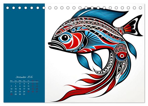 Produktbild: Tribal animals (Desk Calendar 2026 DIN A5 landscape), CALVENDO 12 Month DeskCalendar