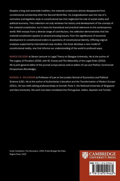 Produktbild: The Cambridge Handbook on the Material Constitution