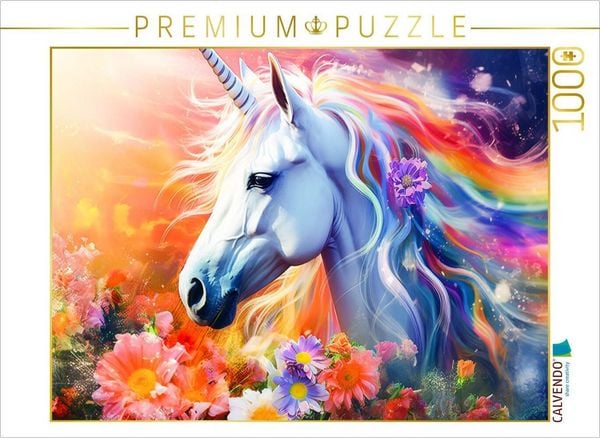 CALVENDO Puzzle Ein Motiv aus dem Kalender Einhorn und coole Sprüche | 1000 Teile Lege-Größe 64x48cm Foto-Puzzle für glückliche Stunden