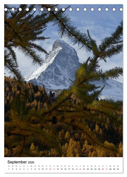 Produktbild: Horu Matterhorn im Hochformat (Tischkalender 2026 DIN A5 hoch), CALVENDO Monatskalender