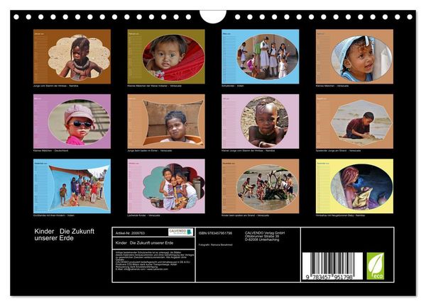 Produktbild: Kinder Die Zukunft unserer Erde (Wandkalender 2026 DIN A4 quer), CALVENDO Monatskalender