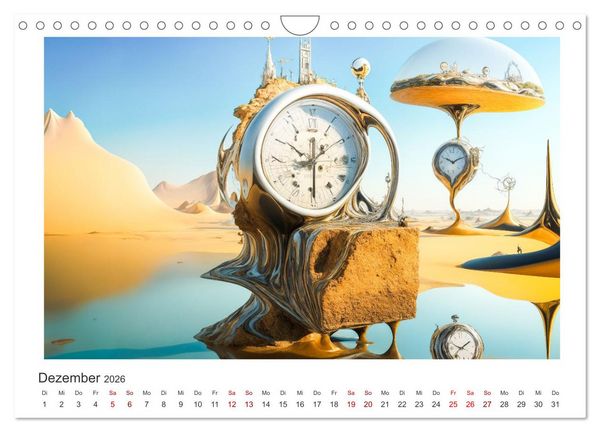 Produktbild: Zeit ist abstrakt (Wandkalender 2026 DIN A4 quer), CALVENDO Monatskalender