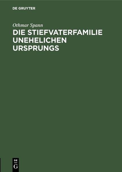 Produktbild: Die Stiefvaterfamilie unehelichen Ursprungs