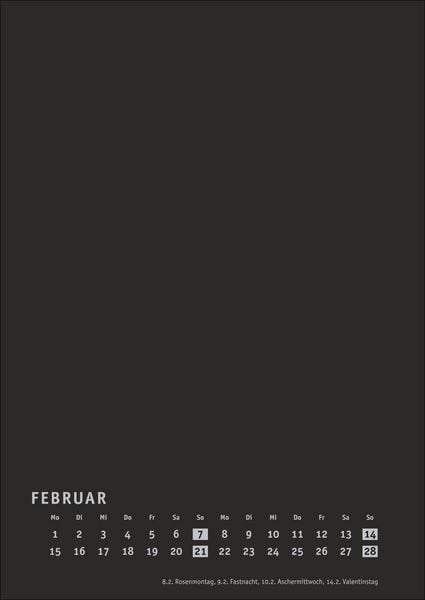 Produktbild: Premium-Bastelkalender schwarz A4 2027