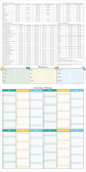 Produktbild: Familienplaner Deluxe 2026 - Broschürenkalender 30x30 cm (30x60 geöffnet) - Kalender mit Platz für Notizen - 5 Spalten - Bildkalender - Wandkalender