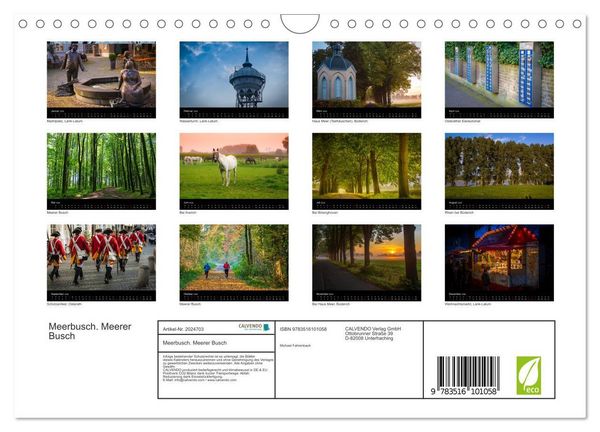 Produktbild: Meerbusch. Meerer Busch (Wandkalender 2026 DIN A4 quer), CALVENDO Monatskalender