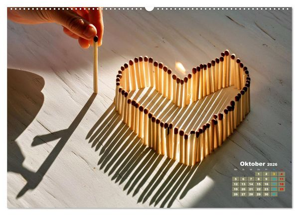 Produktbild: Sehnsucht Herzlichkeit (hochwertiger Premium Wandkalender 2026 DIN A2 quer), Kunstdruck in Hochglanz