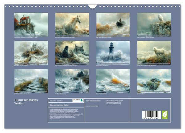 Produktbild: St&uuml;rmisch wildes Wetter (Wandkalender 2026 DIN A3 quer), CALVENDO Monatskalender