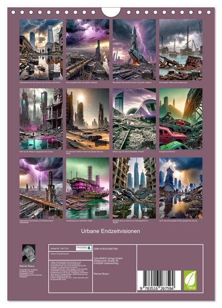Produktbild: Urbane Endzeitvisionen (Wandkalender 2026 DIN A4 hoch), CALVENDO Monatskalender