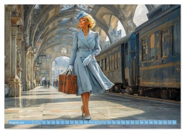 Produktbild: Retro &Auml;sthetik &ndash; Pin-up Girls (Wandkalender 2026 DIN A2 quer), CALVENDO Monatskalender