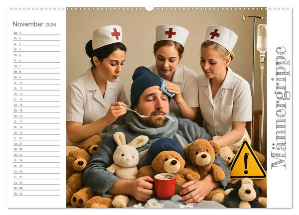 Produktbild: M&auml;nneralarm - Ein Jahr voller herrlicher M&auml;nnlichkeit (Wandkalender 2026 DIN A2 quer), CALVENDO Monatskalender