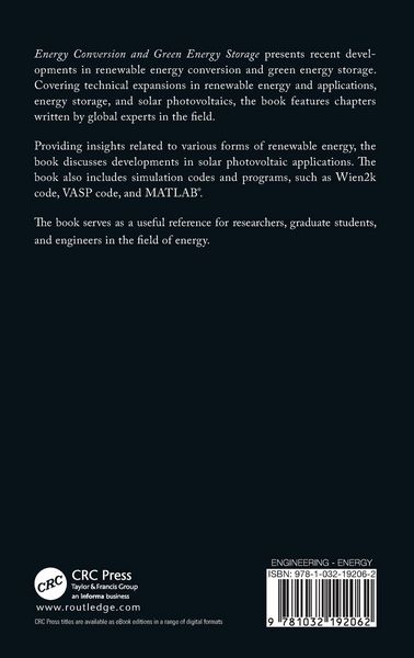 Produktbild: Energy Conversion and Green Energy Storage