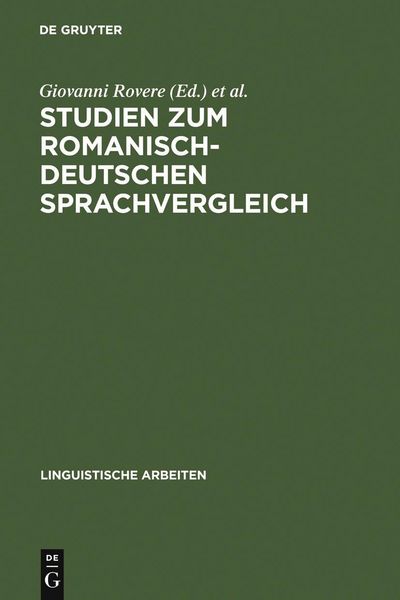 Produktbild: Studien zum romanisch-deutschen Sprachvergleich